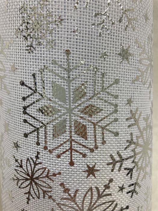 Dekostoff "imitiertes"Leinengewebe
36x300cm gerollt und 
geschnitten - Farbe: Weiss