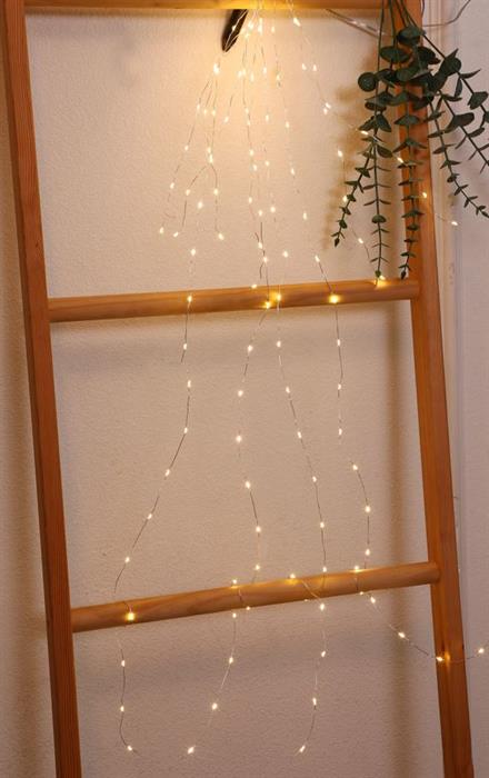 LED Outdoor Lichterkettenstrang 
125 LED, L: 100cm, silber Draht
Warm weiss Licht