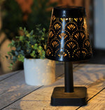 LED Solar Tischleuchte in der Farbe schwarz Grösse: 12x12x24.5cm