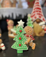 Deko Lebkuchen mit Tannenbaum aus Polyresin