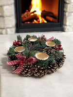 Weihnachtskranz dekoriert, D30cm H:10cm, Farbe: Grün