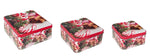 Guetzlidosen 3er Set viereckig mit XMAS Motiv Zuckerstange und Guetzli Weissblech