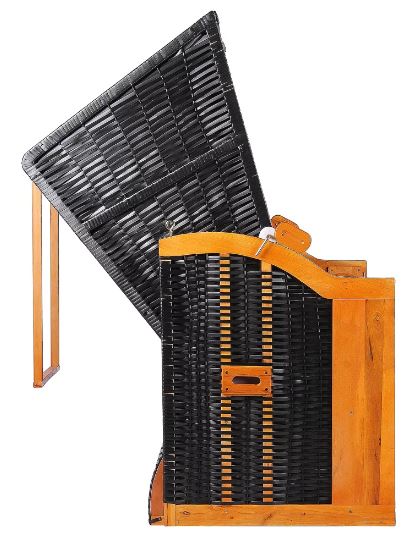 Strandkorb "Ostsee" XXL gestreift oliv/grau