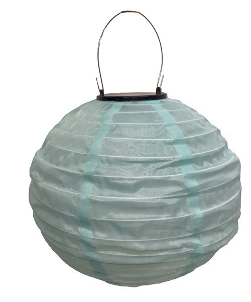 LED Solar Outdoor Lampion mit 1 LED D:25cm Farbe: Hellblau Nr.40 Warm weisses Licht