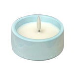 LED Kerze im Zement Topf Farbe: blau