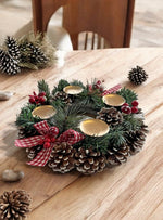 Weihnachtskranz dekoriert, D30cm H:10cm, Farbe: Grün