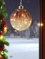 LED Glas Kugel Ornament D:10cm
mit 10 LED