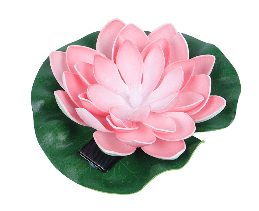 LED Solar Seerose pink
1X LED warm weiss
Grösse 17cm Durchmesser