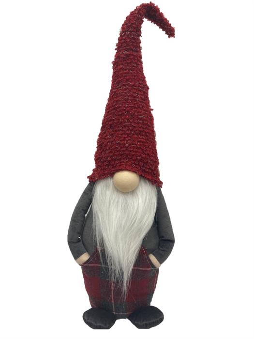 Deko Wichtel Santa stehend
L12cm x B15cm x H53cm
Farbe: Rot mit Karo Hose