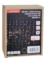 LED Lichtervorhang Outdoor mit 10 Strängen Total 100 LED B: 100cm H: 100cm