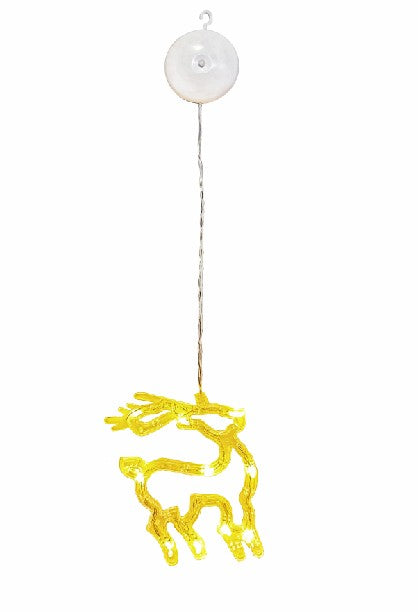 LED Rentier 10 LED für Fenster transparent leuchtend auf beiden Seiten