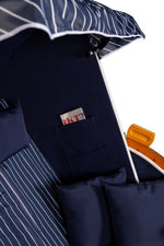 Strandkorb "Ostsee" gestreift royal blau