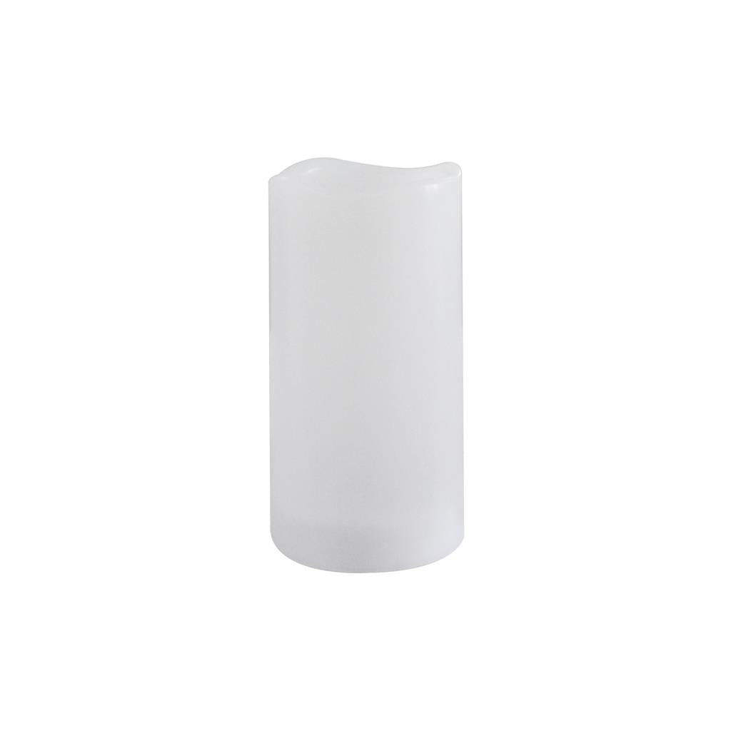 LED Solar Kerze Kunststoff 
Outdoor wasserdicht IP44 
D:7.5cm - H:14.5cm 
Farbe weiss