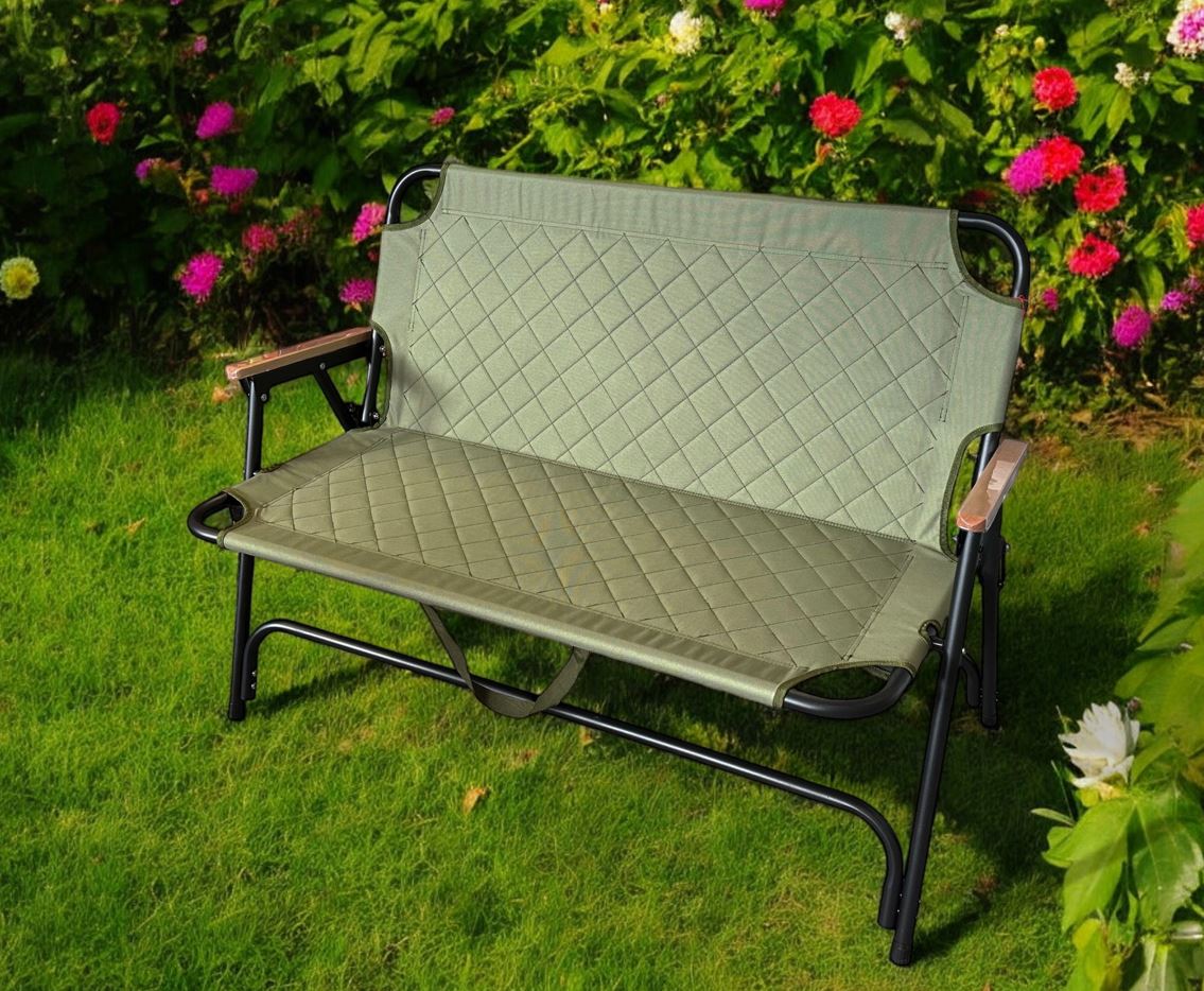 Sitzbank faltbar für 2 Personen Farbe: grün 52x103x75cm