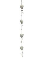 Girlande mit weissen Plüsch Herzen,
L:100cm