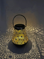 LED Solar Laterne Metall konisch mit 1warm weissen LED Farbe: Bronze