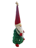 Deko Wichtel Santa sitzend grün rot 60cm