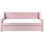 Ausziehbett Samtstoff MONTARGIS 90 x 200 cm Rosa