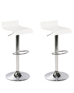 Set mit 2 Barstühlen VALENCIA drehbar Weiss