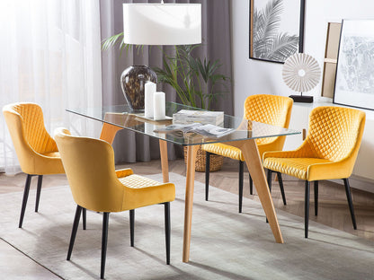 Esstisch HUDSON Transparent 180 cm 90 cm Sicherheitsglas