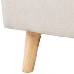 Bett mit Lattenrost Stoff RENNES 160 x 200 cm Hellbeige