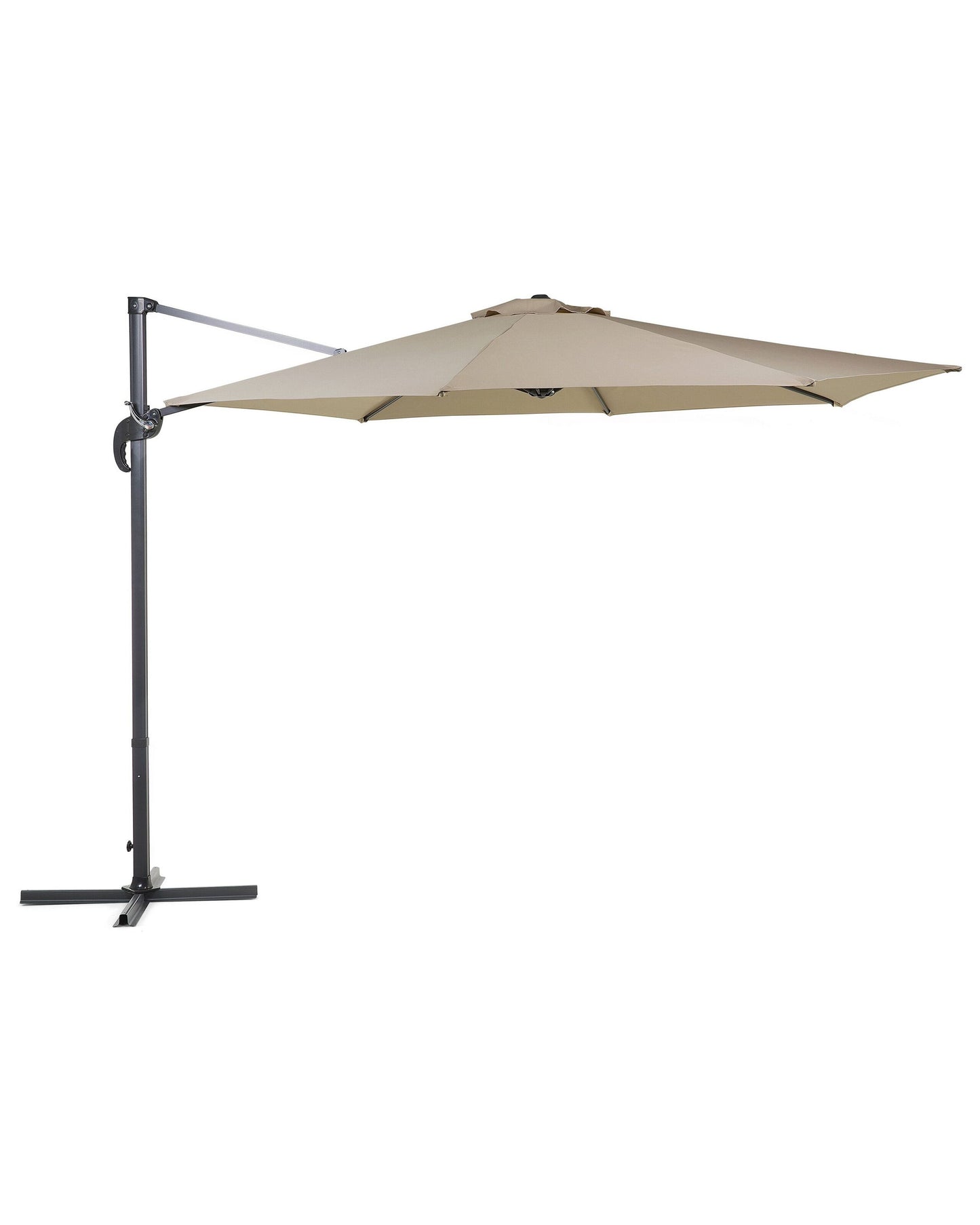 Ampelschirm ⌀ 300 cm sandbeige / dunkelgrau SAVONA