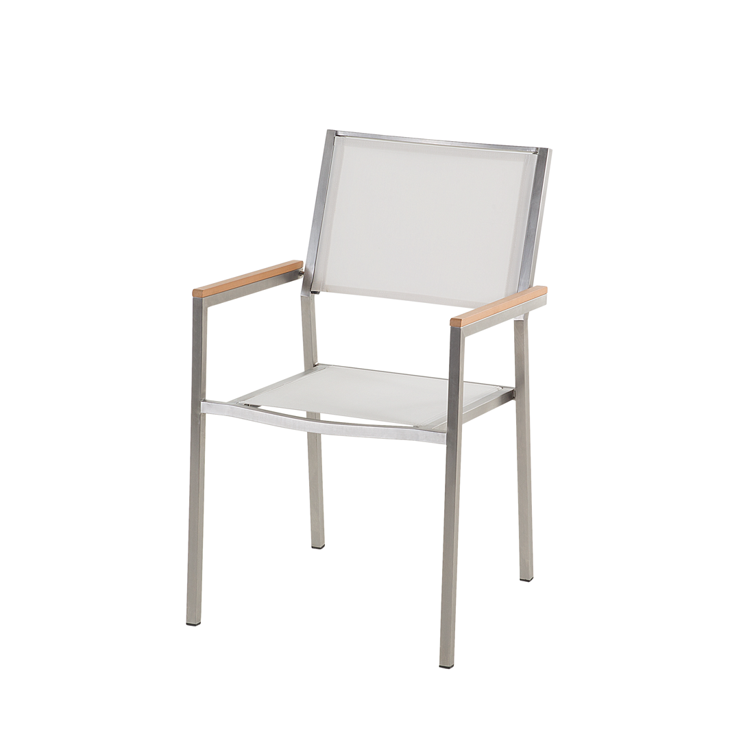 Gartenmöbel Set 6-Sitzer GROSSETO Dreifachplatte Granit Polierter Grau / Weiss