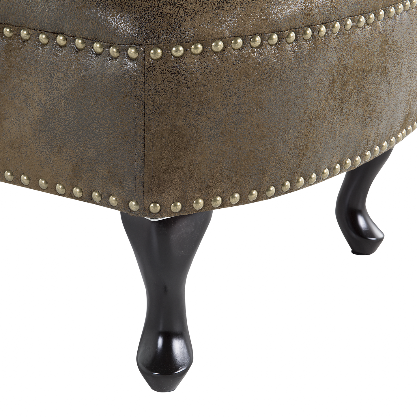 Chaiselongue Kunstwildleder braun linksseitig NIMES