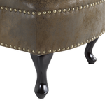 Chaiselongue Kunstwildleder braun linksseitig NIMES