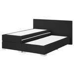 Boxspringbett Stoff PRESIDENT 160 x 200 cm Schwarz
