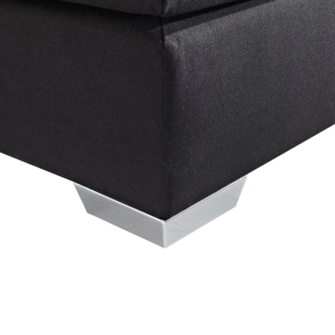 Boxspringbett Stoff PRESIDENT 180 x 200 cm Schwarz