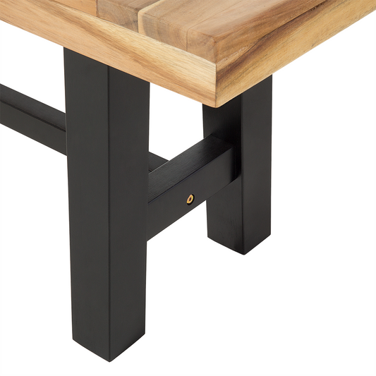 Gartenmöbel Set 6-Sitzer SCANIA Akazienholz Schwarz