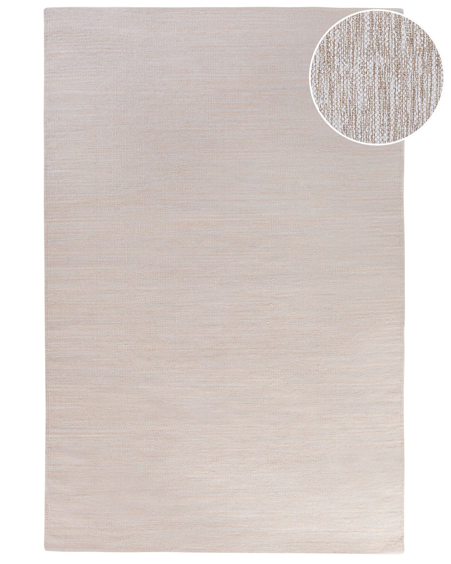 Teppich Baumwolle beige 140 x 200 cm Kurzflor DERINCE