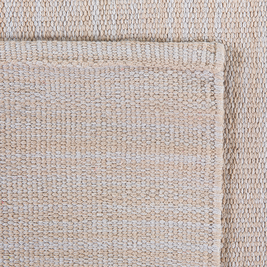 Teppich Baumwolle beige 140 x 200 cm Kurzflor DERINCE