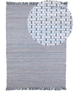 Teppich Baumwolle grau 160 x 230 cm Kurzflor BESNI