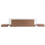 Wasserbett Kunstleder ZEN 180 x 200 cm Braune Esche