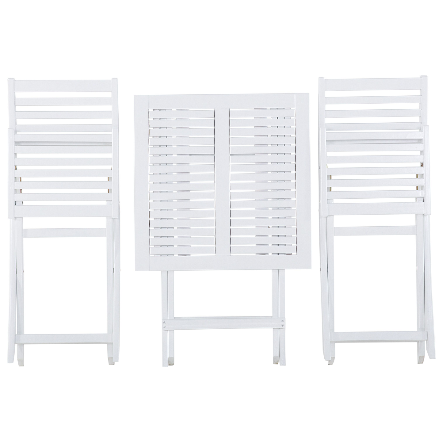 Bistro Set klappbar FIJI Holz Weiss
