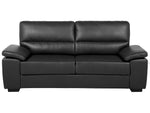 3-Sitzer Sofa Kunstleder schwarz VOGAR