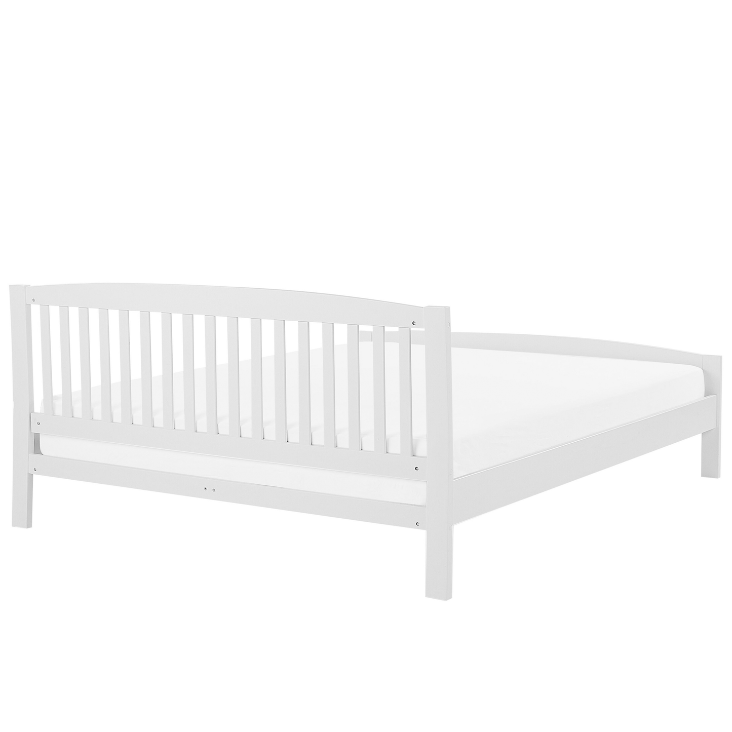 Bett mit Lattenrost Kiefernholz CASTRES 180 x 200 cm Weiss