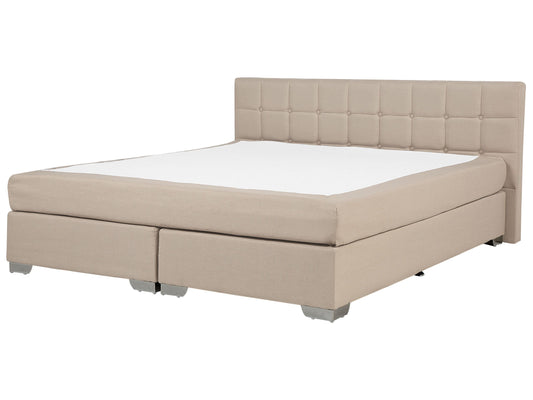 Boxspringbett Stoff ADMIRAL 180 x 200 cm Sandbeige