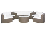 Lounge Set mit Tisch 9-Sitzer SEVERO Polyrattan Braun