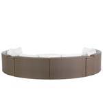 Lounge Set mit Tisch 9-Sitzer SEVERO Polyrattan Braun
