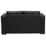 2-Sitzer Sofa Leder schwarz HELSINKI