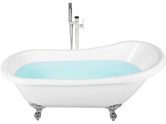 Badewanne freistehend weiss oval 170 x 76 cm CAYMAN