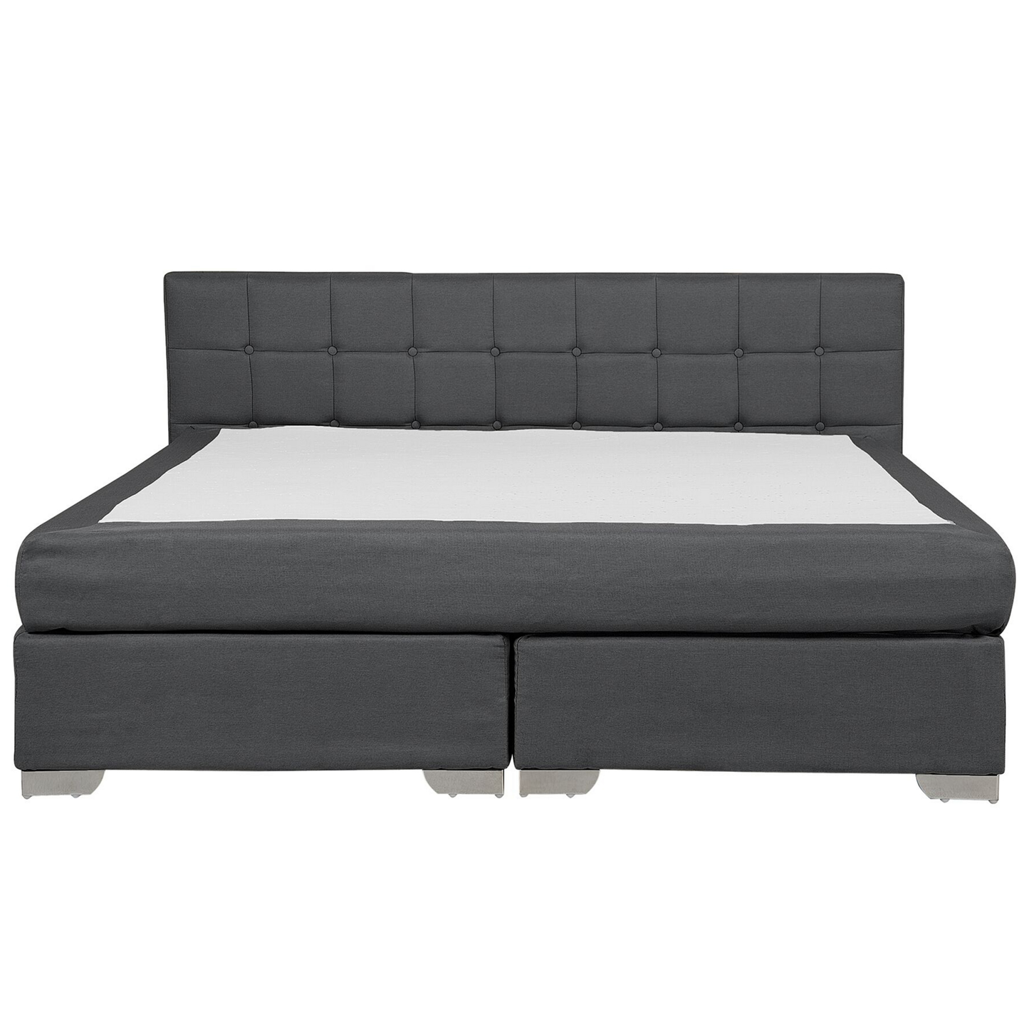 Boxspringbett Stoff ADMIRAL 180 x 200 cm Dunkelgrau