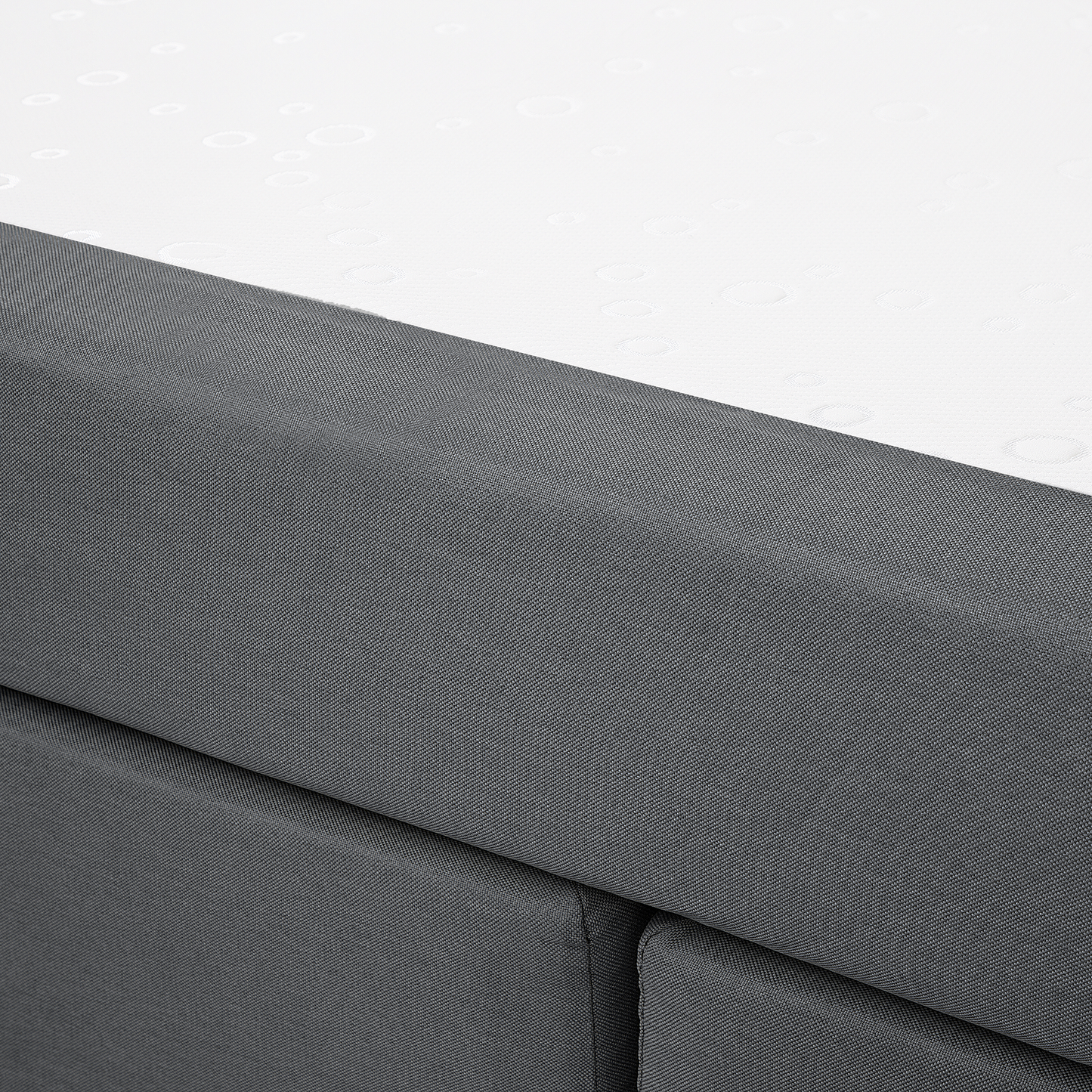 Boxspringbett Stoff ADMIRAL 180 x 200 cm Dunkelgrau