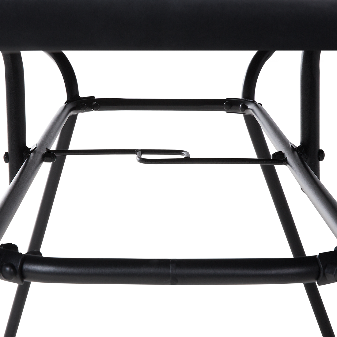 Gartentisch LIVO 140 cm 80 cm Glas Schwarz