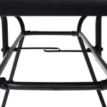 Gartentisch LIVO 140 cm 80 cm Glas Schwarz