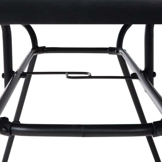 Gartentisch LIVO 140 cm 80 cm Glas Schwarz