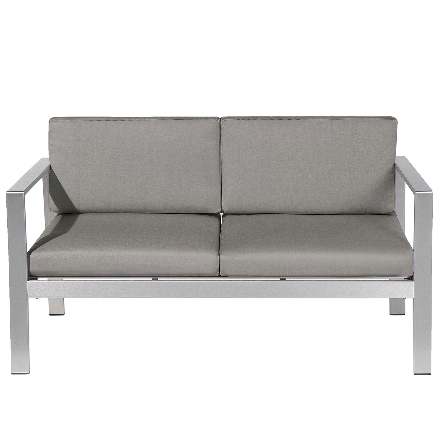 Lounge Set mit Tisch 4-Sitzer SALERNO Metall Dunkelgrau